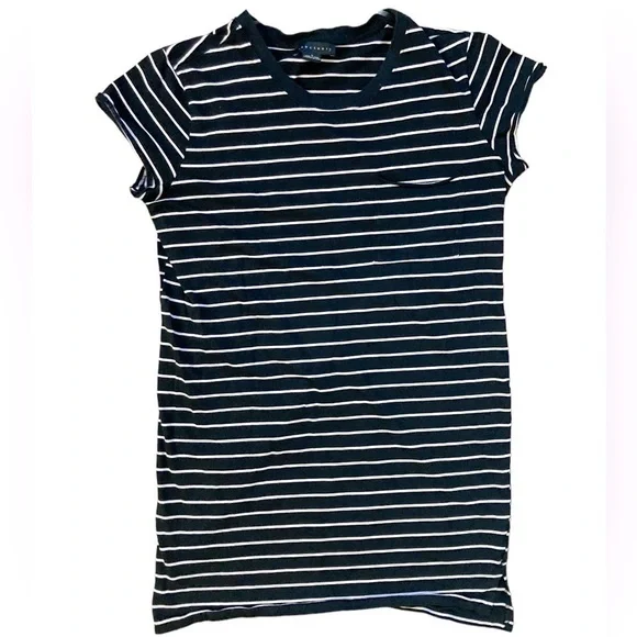 Sanctuary Navy and White Striped T-shirt Dress - Picture 1 of 8